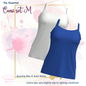 Cami - Solid Dazzling Blue and Solid White Brushed DTY