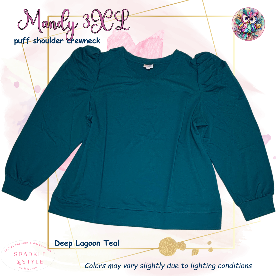 Mandy - Solid Deep Lagoon Teal French Terry