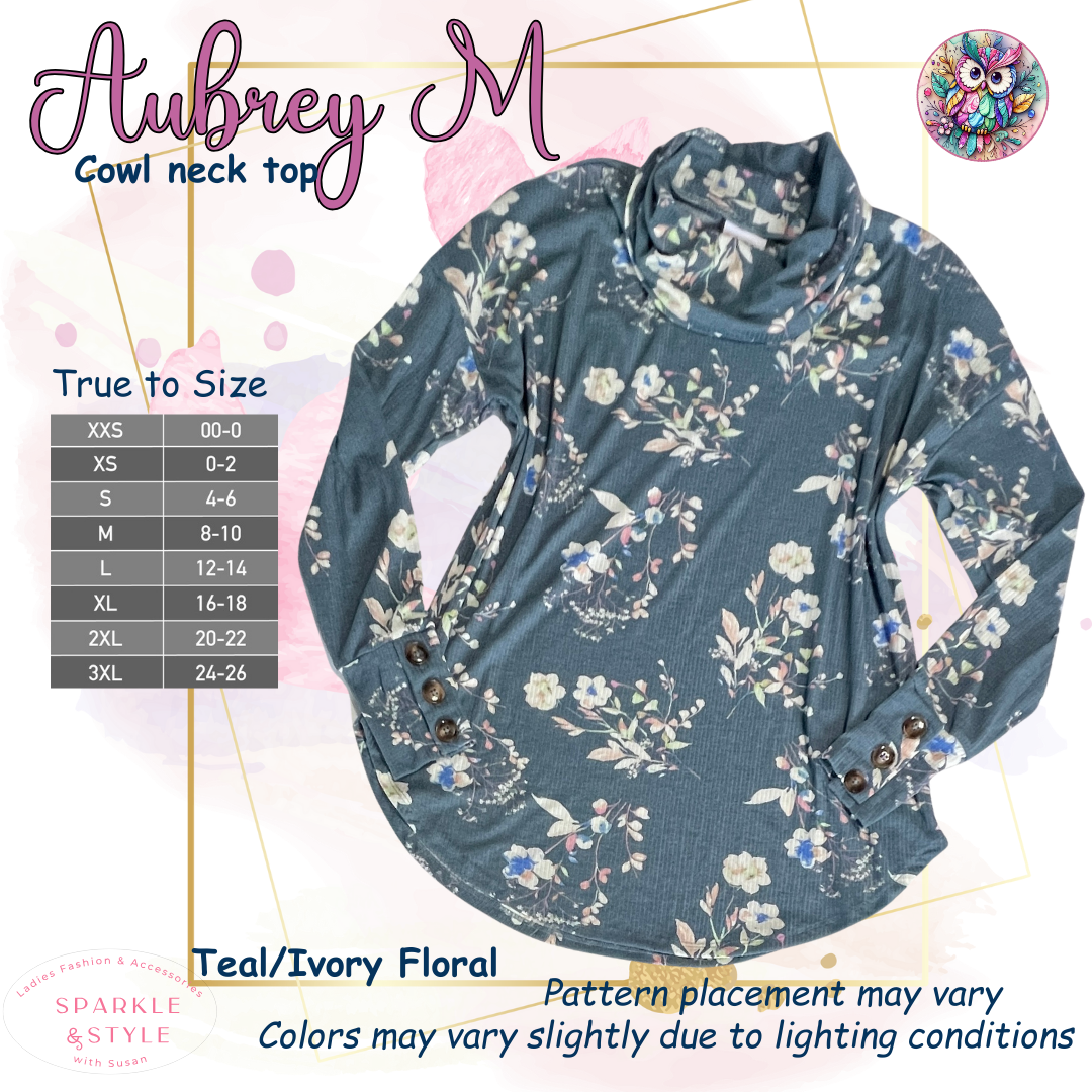 Aubrey - Teal Ivory Floral