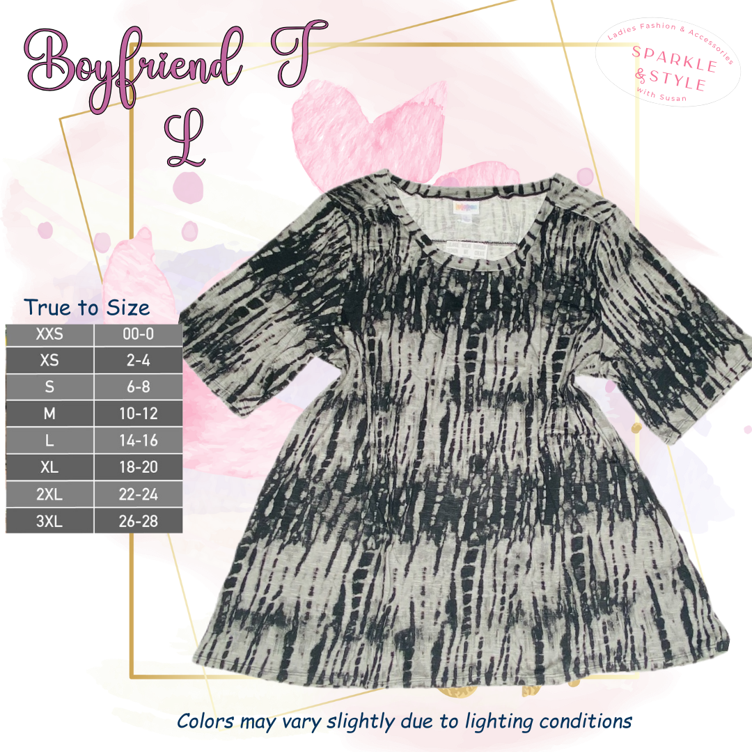 Boyfriend T - Charcoal Grey Shibori Dye