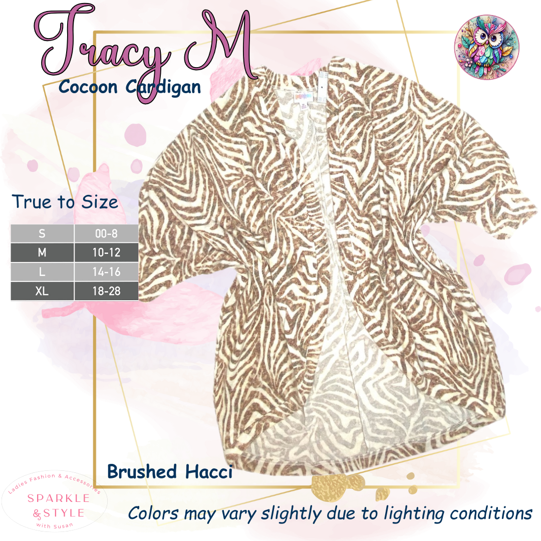 Tracy - Brown Wash Zebra Print