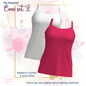 Cami - Solid Raspberry Fuchsia and Solid White Brushed DTY