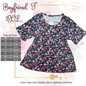 Boyfriend T - Navy Pink Floral