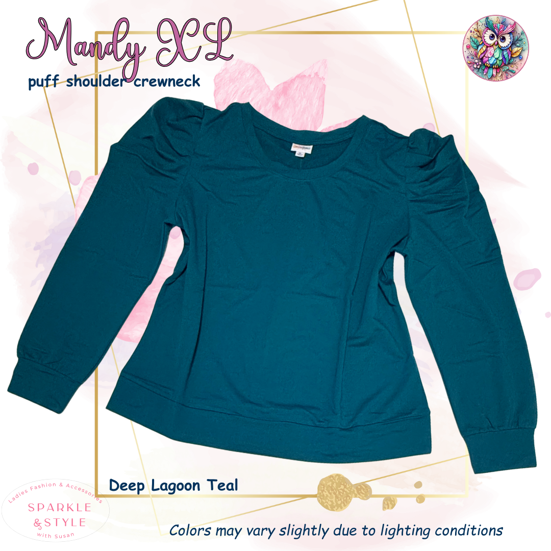 Mandy - Solid Deep Lagoon Teal French Terry