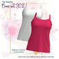 Cami - Solid Raspberry Fuchsia and Solid White Brushed DTY